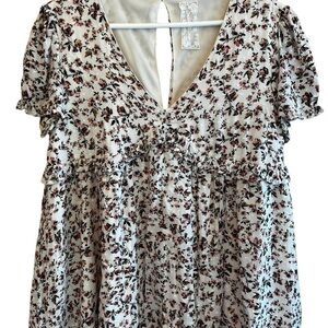 SADIE & Sage Short Sleeve Blouse EUC